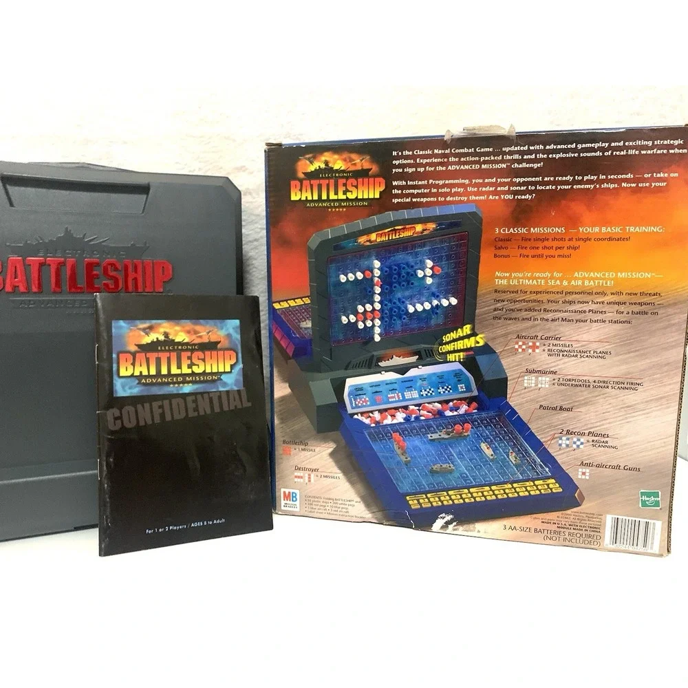 2000 Electronic Battleship Advanced Mission Game Milton Bradley Tested & Working